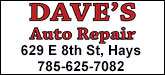 Dave's Auto Repair Sponsorship Banner